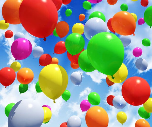 Multi colored balloons