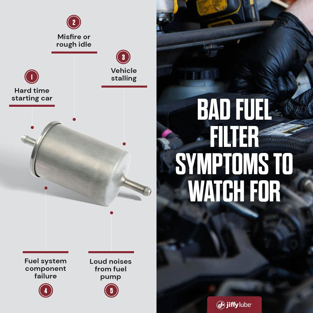 Bad fuel filter symptoms to look out for