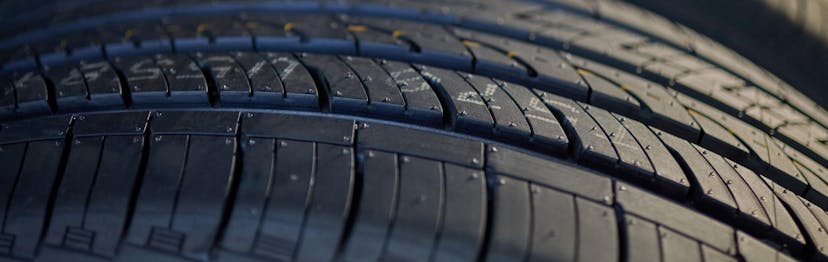 close-up of tire