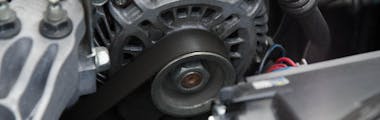 Close up of a vehicle's alternator