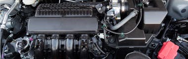close up of car engine