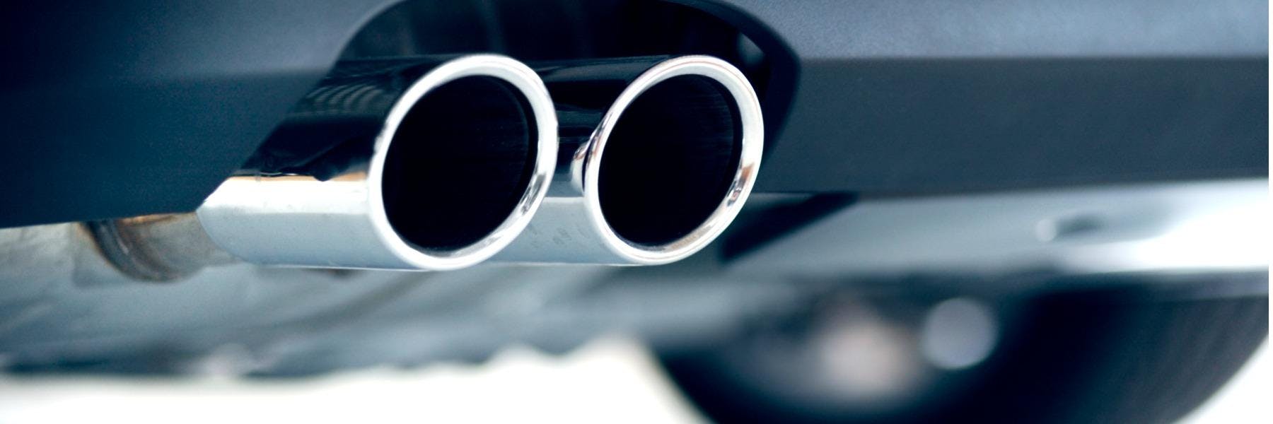 close-up of a car's tail pipe